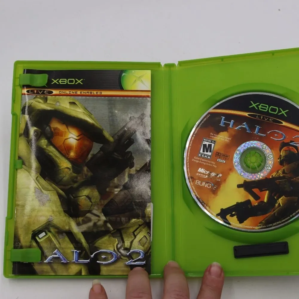 Microsoft Xbox Live Halo 2 Video Game Classic Shooter Case Disc Booklet Tested